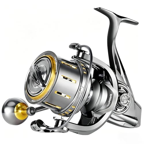 Heavy Duty Spinning Reel Metal Body with CNC Machined Spool 55LB Max Drag 6/8+1 Bearings Ultra Smooth 4.6/4.8:1 High Speed Gear Ratio Saltwater Freshwater Fishing Reel for 8000 to 14000 Series - color: BP11000