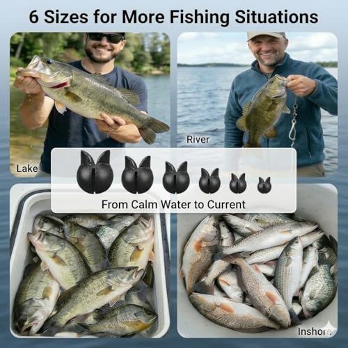 200/350 Pcs Premium Split Shot Fishing Weights Sinkers, Removable Leakproof Fly Fishing Split Shot for Freshwater & Saltwater， Bass Trout Circular Accessories - 5/6 Sizes - size: 350/6 Size Duck
