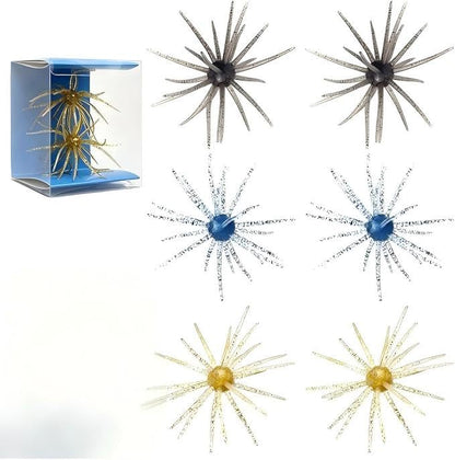2026 Upgraded Sea Urchin Shape Fishing Lure, Simulation Sea Urchin Bait, Versatile Soft Bait for Bass Fishing, Durable TPR Material Swimbait for Lake Fishing - color: Mix-1
