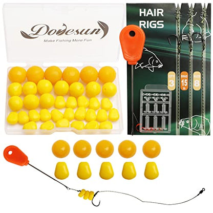 Dovesun Carp Fishing Hair Rigs Carp Fishing Equipment with Baits Hooks Accessories 41PCS/151PCS - color: Size#8-41PCS
