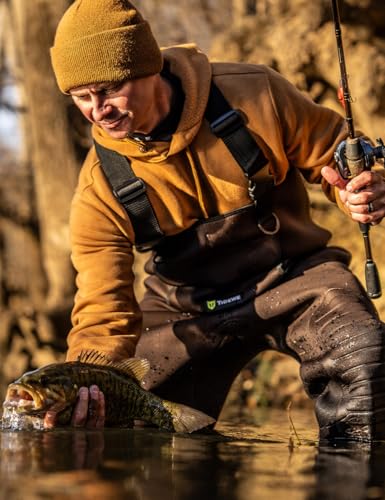 TIDEWE Neoprene Chest Waders for Men, Waterproof Bootfoot for Hunting | Warm Waterproof Slip-Resistant Men's Bootfoot Fishing Waders for Hunting & Wetland Work - size: 11