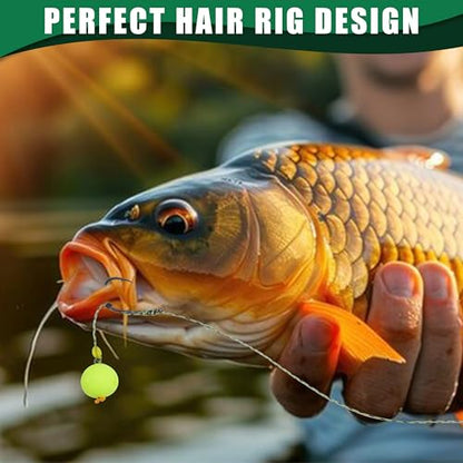 Carp Fishing Hair Rigs Kit, Carp Hook Rig Swivel Braided Thread Line with Corns Boilie Bait Stopper Stringer Needle Tool Accessories - style: 24pcs Pre-tied Carp Rigs (#2,#4,#6,#8)
