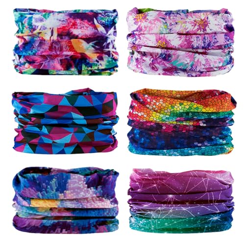 JOEYOUNG Headwear, Bandana, Neck Gaiter Head Wrap Headband Balaclava Magic Scarf - color: A-flower 1