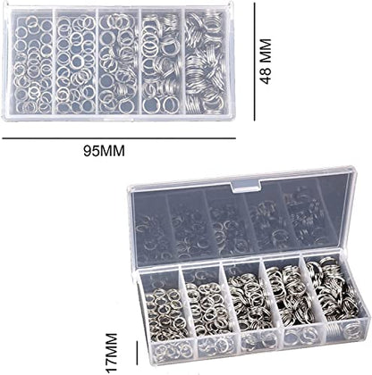 GREATFISHING 200PCS High Strength Heavy Stainless Steel Split Ring Lure Connector Swivels Snap with Fishing Pliers 30lb to 120lb Test - color: 200pc 5-9mm Ring
