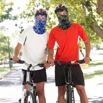 Patelai 6 Pcs Summer Balaclava UV Face Mask Sun Protection Cooling Hood Full Head Face Cover for Women Men Cycling Fishing - color: Camo