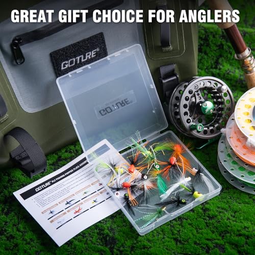 Goture Fly Fishing Poppers Lures, Topwater Popper Flies Bugs Lure, Fly Fish Poppers Fishing Lures Kit, Dry Flies for Panfish Bluegill Crappie Sunfish Bass Trout Salmon - color: A1:16pcs Popper Flies