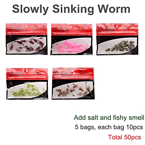 Soft Plastic Crawfish Bait Fishing Lure for Crappie, Bass, Bluegill, White Perch, Sunfish, Speckled Trout All Panfish Softlure Artificial Crayfish Lures Bait Drop Shot Rig Lure Slow Sinking - color: 5.5cm/1.1g - 50pcs