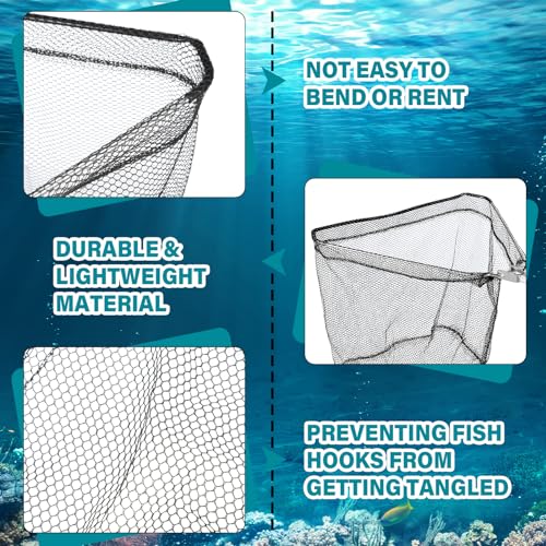 Windyun 3 Pcs Foldable Fishing Net Landing Net with Telescoping Pole Handle Collapsible Crab Trap Hexagon Fishing Bait Trap with Rope and Lure Bag for Crab Crayfish Shrimp - color: Gray Green
