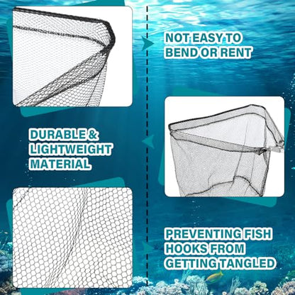 Windyun 3 Pcs Foldable Fishing Net Landing Net with Telescoping Pole Handle Collapsible Crab Trap Hexagon Fishing Bait Trap with Rope and Lure Bag for Crab Crayfish Shrimp - color: Gray Green
