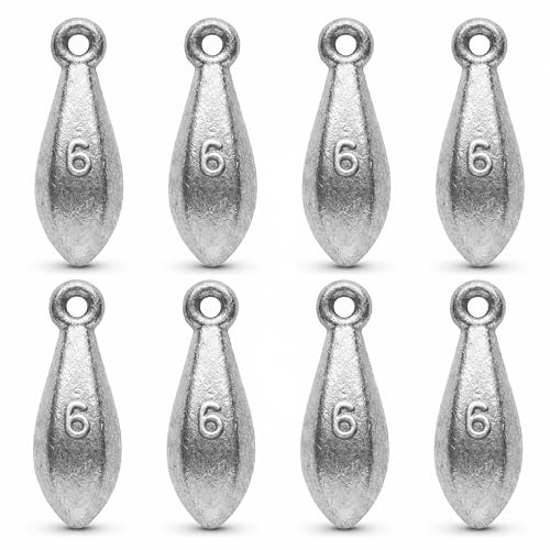 Bank Sinkers Fishing Weights, No-Roll Hexagonal, Surf & Catfish Saltwater - style: 6 Ounce-8pcs