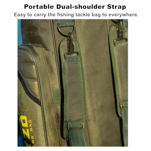 Fishing Rod Carrier Reel Case Bags Organizer Travel Carry Holder Pole Storage for Fishing and Traveling (2 layers/80cm-31.5inch) - color: 2 layers/80cm-31.5inch