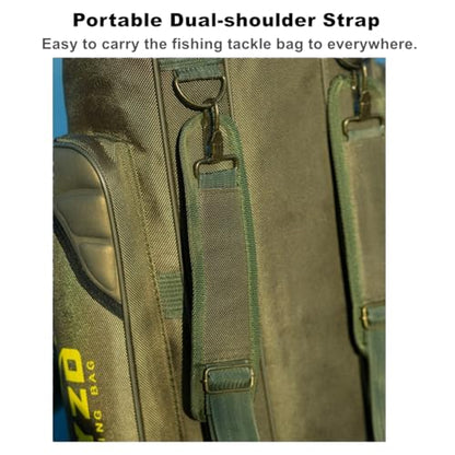 Fishing Rod Carrier Reel Case Bags Organizer Travel Carry Holder Pole Storage for Fishing and Traveling (4 layers/120cm-47.2inch) - color: 4 layers/120cm-47.2inch