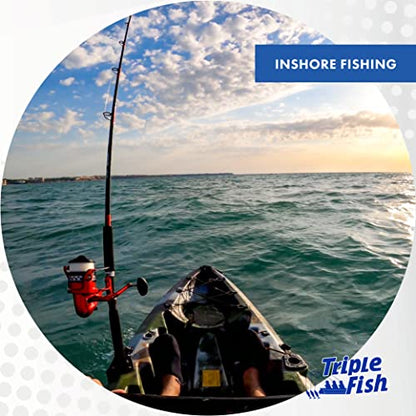 Triple Fish 100% Fluorocarbon Fishing Leader - Clear Invisible Strong and Heavy Duty Highly Abrasion Resistant, Fast Sinking Freshwater & Saltwater - style: 30 Lb, 25 Yd Bracelet