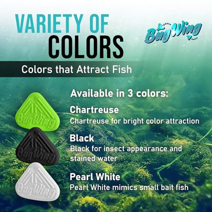 Panfish Lures 6PK | Prevents Swallowing The Hook | Easy Unhooking | Attracts Crappie, Sunfish, Bluegill, & Other Small Mouth Fish - color: Chartreuse, Pearl White, Black