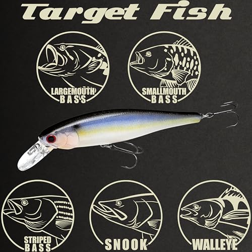 LUCKY CRAFT Pointer 100SP, Jerkbait Side by Side Action Tournament Winning Perfect Wobbling Freshwater Lake Bass Fishing Champion Bait - color: 183 Pearl Threadfin Shad