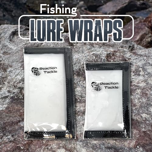 Reaction Tackle Lure Wraps, Clear PVC Fishing Lure Covers with Hook and Loop Closure, Protect Treble Hooks and Prevent Tangles, Tackle Storage, Variety 10-Pack - size: Variety 5 Sm 5 Lg