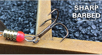 KINGFOREST 10-20pcs Fishing Lures Spinnerbait for Bass Trout Salmon Walleye Hard Metal Spinner Baits Kit with Tackle Box - style: 20pcs