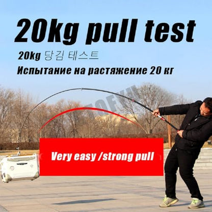 Telescopic Fishing Rod, Carbon Fiber Travel Surf Rod, Spinning Power Lure 2-9Oz, 20-50LB，Medium-Heavy Throwing Surfcasting Baitcasting Pole, Distance Throwing Fishing Rod - size: 3.0M/10Ft