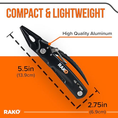 RAK Pro Tools Pliers Multitool - Cool Unique Gifts For Dads Who Have Everything - Compact DIY Survival Multi Tool Gift for Men, Husband, Handyman - Backpacking & Camping Accessories - size: Pocket Size (1 count), style: Plier Multitool