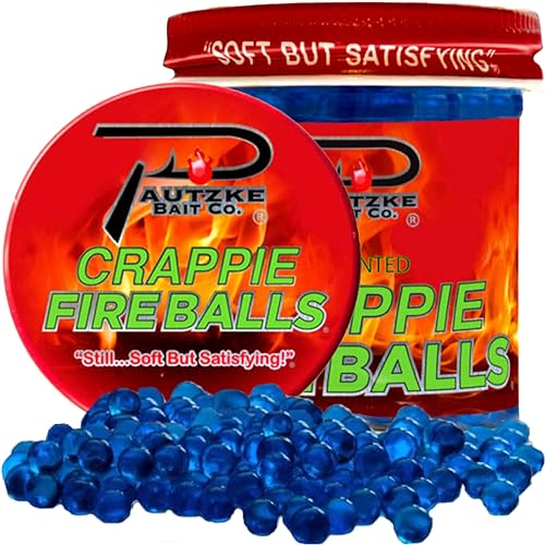 PAUTZKE'S Crappie Fire Balls - Striking Color & Prolonged Scent Release, Infused with Genuine Salmon Egg Juice - color: Blue