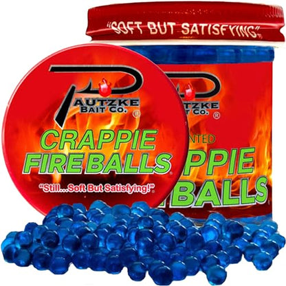 PAUTZKE'S Crappie Fire Balls - Striking Color & Prolonged Scent Release, Infused with Genuine Salmon Egg Juice - color: Blue