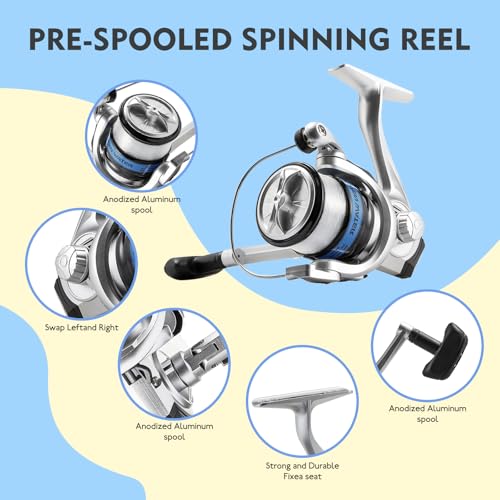 Telescopic Fishing Rod and Reel Combo Set, 2PCS Collapsible Fishing Poles, Fishing Kit with Spinning Reel Fishing Pliers and Lip Gripper, Travel Saltwater Freshwater Fishing Gear for Adults Beginners - color: 2.1M/6.89FT