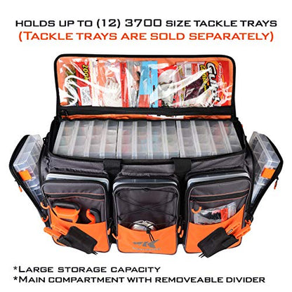 KastKing Fishing Gear & Tackle Bags - Saltwater Resistant Fishing Bags - Fishing Tackle Storage Bags - color: C: Extra-large Hawg (Without Trays, 26.4"x11"x15.4")-Orange