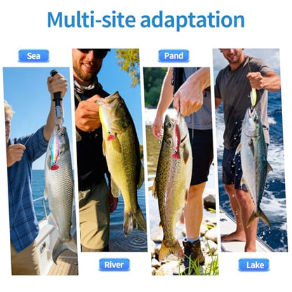 Large Top Water Popper Lure: 2pcs 3D Eyes Tuna Popper Saltwater Fishing Lures for Surf Fishing Gt Tuna Kingfish Large Predator Fish - color: Light Yellow Green