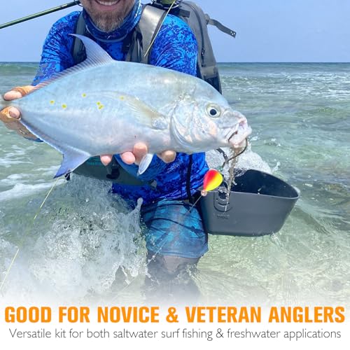 Dovesun 220/104/80/60/54/52/42pcs Pompano Rig Floats for Surf Fishing Foam Bobbers for Fishing Fly Fishing Bobbers Floats Bright Color Kit/Round/Cylindrical/Heart/Bullet/Pill/Spin Shape - color: Heart-60pcs