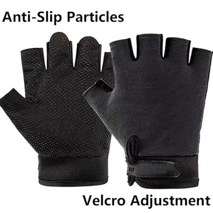 HUNTURE Fishing Vest,Pocket Vest and Hat Gloves Neck Gaiter Set for Men,Lightweight Utility Outerwear Vest - color: Black, size: XX-Large