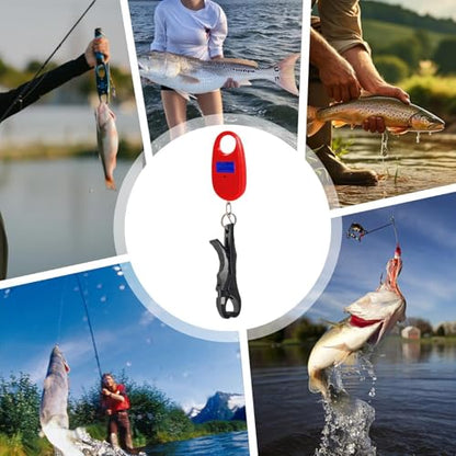 Scale for Fishing Small Portable Handheld | Scale Fish Controller for Fishing - color: Red