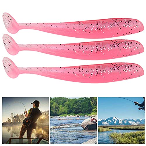 20 Pcs Fishing Soft Lure 7.5cm/2g Plastic T Tail Bait Artificial Swimbait for Bass Trout Walleye Fishing Accessory