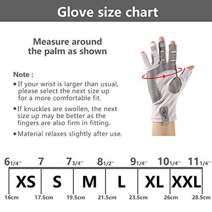 Palmyth UV Protection Fishing Fingerless Gloves UPF50+ Sun Gloves Men Women for Kayaking, Hiking, Paddling, Driving, Canoeing, Rowing - color: Light Gray, size: Large