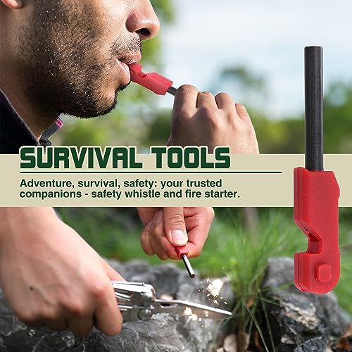 MOSSY OAK 19-in-1 Multitool Pliers Stainless Steel Self-Locking | Includes fire starter, window breaker, whistle, and sheath for camping, hiking, survival, and outdoor adventures - style: 19-in-1 Self-Locking EDC Tool