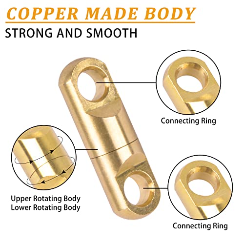 AGOOL Heavy Duty Fishing Swivels 12pcs Saltwater Swivels High Strength Barrel Swivel Connectors Wind On Swivels for Sea Ocean Big Game Fishing - size: 4mm-240lb-12pcs