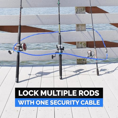 DocksLocks Fishing Rod & Reel Lock, Fishing Pole Lock for Storage, Gear, Equipment, Accessories, Rod Holder, Truck Bed, Car Rack, Piers, Boats and Marinas - size: Small (Rod diameter 19mm to 24mm)