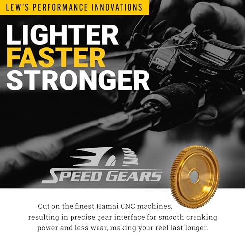 Lew's Hypersonic Spinning Reel and Fishing Rod Combo, IM6 Graphite Rod with Fast Action, 3+1 Bearings, 5.1:1 Gear Ratio, Speed Lube - size: 6'0"
