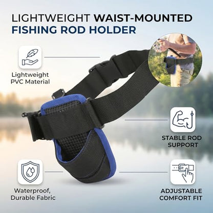 Milltrip Fishing Waist Belt, Lightweight Waist Fishing Rod Holder Oxford Fabric Belt Strap Angling Tools Accessories