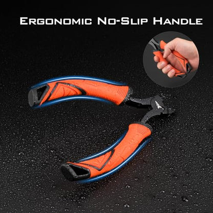 KastKing Paradox Fishing Pliers, Angled Fish Lip Gripper, Saltwater Resistant 420 Stainless Steel Fishing Tools, Fishing Pliers Hook Remover with Ergonomic Handle, Fishing Gifts for Men - style: C:6'' Wire Cutters