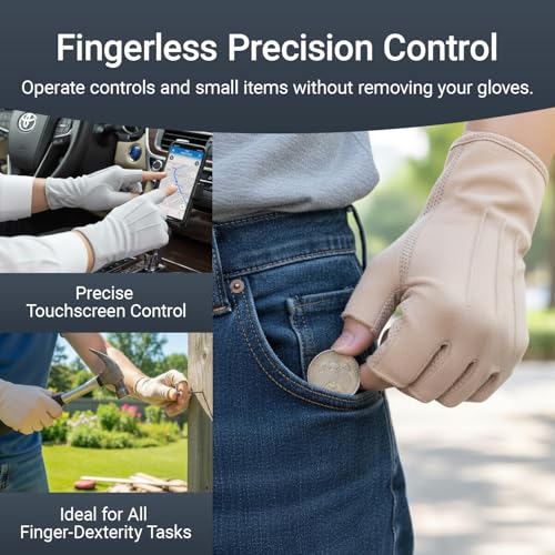 Mens Sunblock Fingerless Gloves Summer UV Protection Driving Cotton Gloves - color: Grey