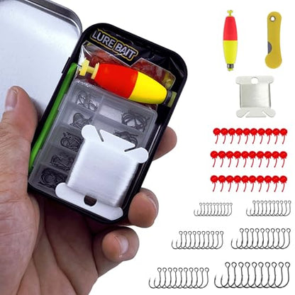Mini Survival Fishing Kit–Compact Emergency Gear for Camping,Hiking,Bushcraft,Backpacking Small Tackle Box with Hooks,Line,Tools - style: Mw-hc