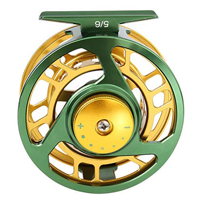 Sougayilang Fly Fishing Rod Reel Combos with Lightweight Portable Fly Rod and CNC-machined Aluminum Alloy Fly Reel,Fly Fishing Complete Starter Package - color: Fly Fishing Full Kit 5-6#-Green