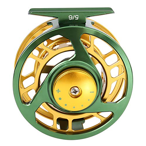 Sougayilang Fly Fishing Rod Reel Combos with Lightweight Portable Fly Rod and CNC-machined Aluminum Alloy Fly Reel,Fly Fishing Complete Starter Package - color: Fly Fishing Full Kit 5-6#-Green