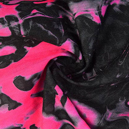 Obacle Seamless Face Mask Rave Bandana Men Women for Dust Sun Wind Protection - color: Black Pink Multicolor