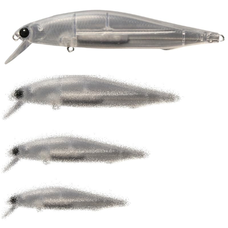 10 Blank Unpainted Minnow Crankbait Topwater Lipless Jerkbait Fishing Lures V5 - color: UPM234P10