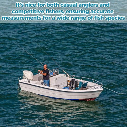 Zonon Fish Measuring Board 36" Long x 2" Wide x 1/8" Thick Anodized Aluminum Fish Ruler Aqua Blue Corrosion Resistant Boat Measuring Tool for Fishing Competition Fresh and Salt Water