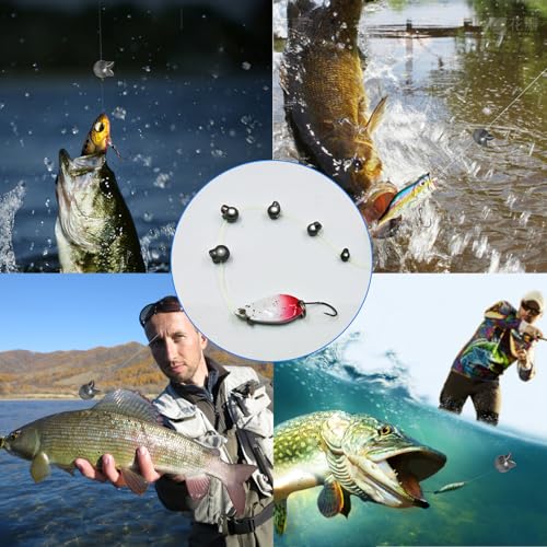 SANWEAL120PCS/200PCS Fishing Weights Sinkers - Premium Split ShotFishing Weights Sinkers - Round Removable Fishing Sinkers - 5/6 Sizes - style: Largeduck/200