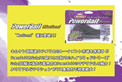 Berkley Berkley PowerBait MaxScent Hit Worm - color: Green Pumpkin Magic