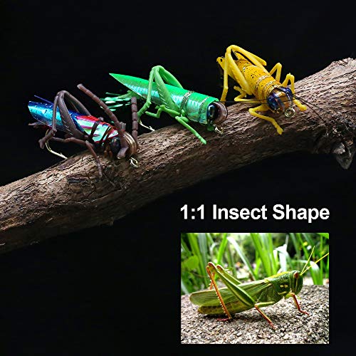 Lifelike Hopper Fishing Bait - color: Small Mix 12pcs
