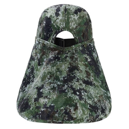 BASSDASH UPF 50+ Foldable Fishing Hat Baseball Cap with Removable Neck Flap Portable for Men Women Golf Hiking - color: Woodland Ⅱ With Unfoldable Brim
